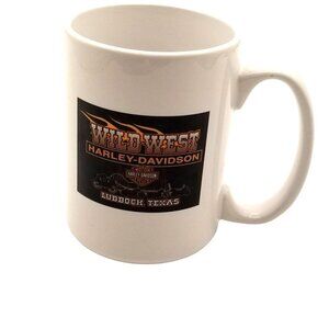 Harley Davidson Coffee Mug Wild West White Lubbock Texas
